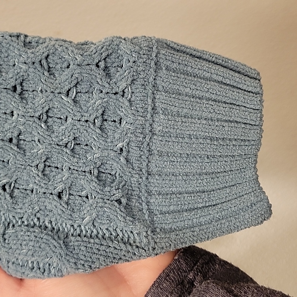 dip Textured Teal Cardigan Sweater - Picture 4 of 6